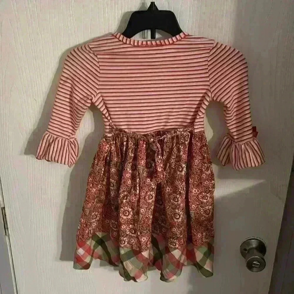 Bonnie Jean Girls' Fall Dress Plaid Pumpkin Embroidered size 5 - Picture 2 of 12